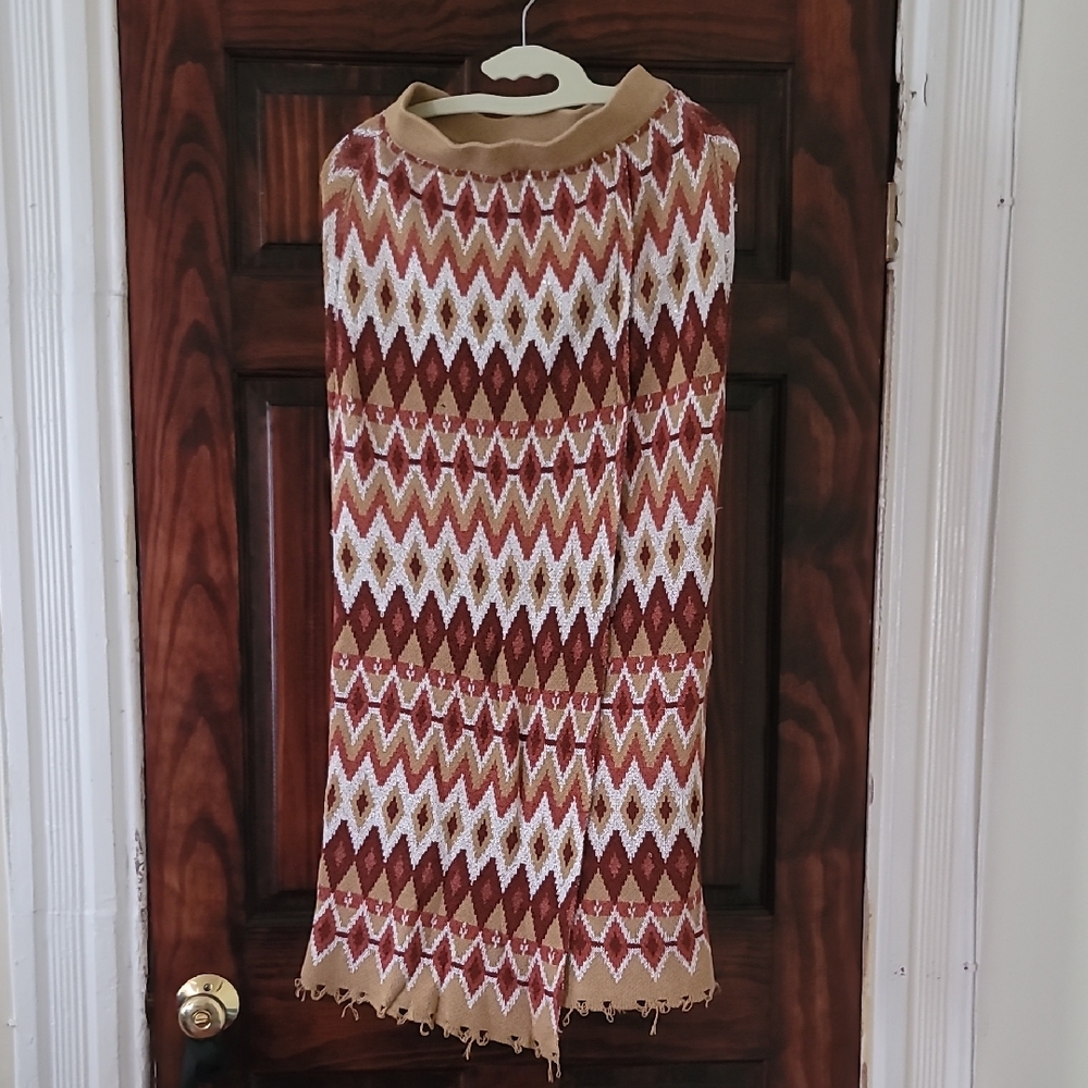 Free People Geometric Patterned Knit Dress